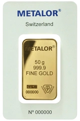 Lingot d'Or 50g Metalor