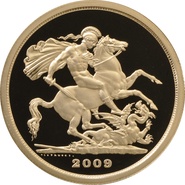 2009 - Pièce d'Or de 5 £ (Quintuple Souverain)