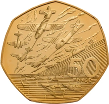 Pièce 50 Pence Or Grande Notre Choix