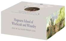 Pièce Harry Potter Argent 2 Onces 2023 25ème Anniversaire École Poudlard BE en Boîte