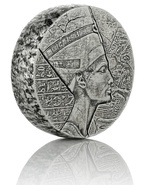 Collection reliques Egyptiennes - Reine Nerfertiti en argent de 5 onces