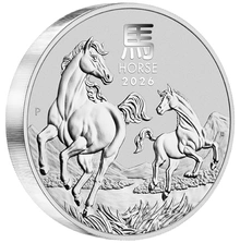Pièce Perth Mint Lunar Argent 1kg 2026 Année du Cheval