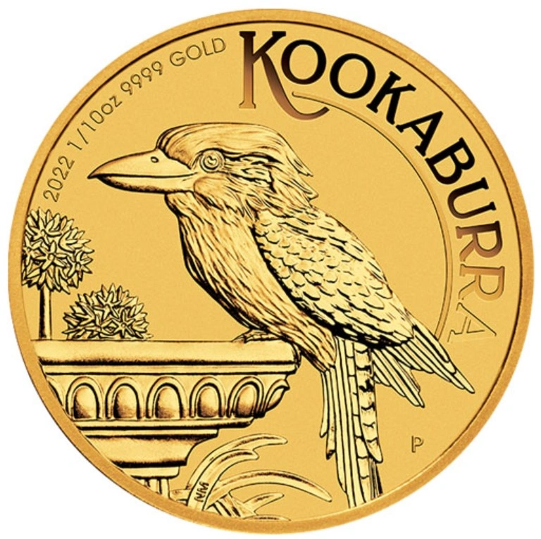 Pièce Kookaburra Or 1/10 Once 2022