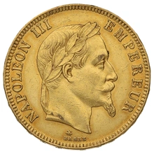 Pièce 100 Francs Or Napoléon III Tête Laurée