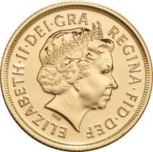 Pièce Souverain Or Elisabeth II 4ème Tête dans un Coffret Cadeau