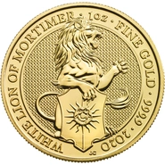 Pièce Queen's Beasts Or 1 Once 2020 Le Lion Blanc de Mortimer