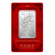 Lingot d'Argent 1 Once Pamp 2025 Année du Serpent