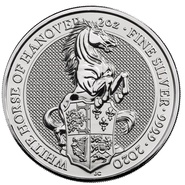 Collection Royal Mint Queen's Beasts en argent de 2 onces 2020 - Le Cheval Blanc de Hanover
