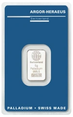 Lingot de Palladium 5g Argor-Heraeus