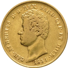 20 Lire Or Italienne Carlo Alberto