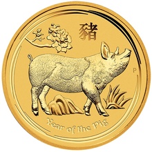 Perth Mint Lunar Or 1/4 Once 2019 Année du Cochon