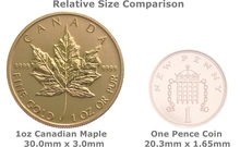 Pièce Maple Leaf Or 1 Once 2015