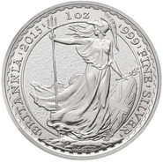 Pièce Britannia Argent 1 Once TVA Gratuit Pour Le Stockage