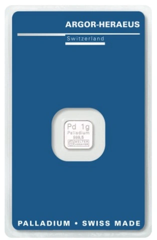 Lingot de Palladium 1g Argor-Heraeus