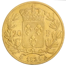 Pièce 20 Francs Or Louis XVIII Tête Nue Notre Choix 1816 à 1824