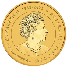 Pièce Perth Mint Lunar Or 1/2 Once 2024 Année du Dragon