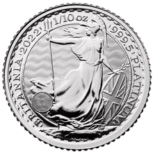 Pièce Britannia Platine 1/10 Once 2022