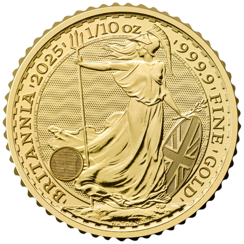 Pièce Britannia Or 1/10 Once 2025