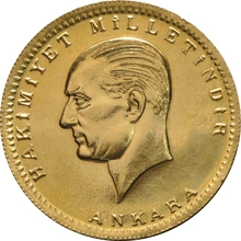 Pièce 500 Piastres Or Turcs Kemal Ataturk