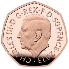 Pièce 50 Pence Or 2023 75 Ans de la NHS BE en Boîte