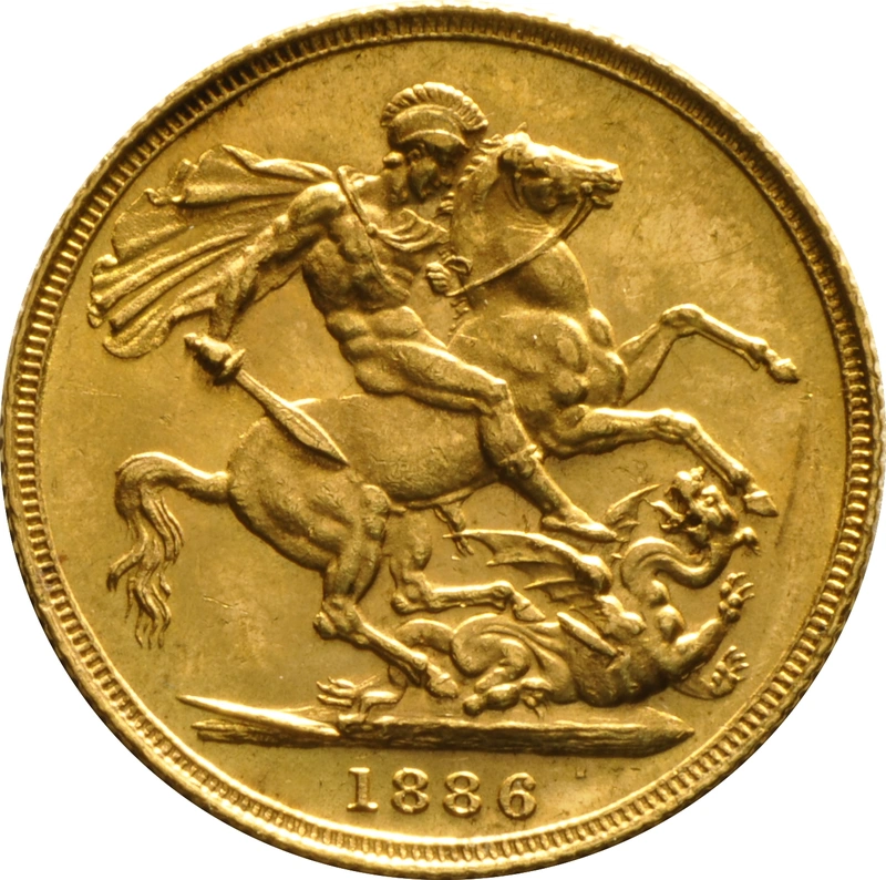 1886 Gold Sovereign Coin Queen Victoria Young Head Sydney