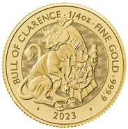 Pièce Tudor Beasts Or 1/4 Once 2023 Taureau de Clarence
