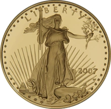Pièce American Eagle Or 1/2 Once 2007 BE