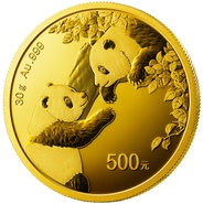 Panda en or de 30 grammes - 2023