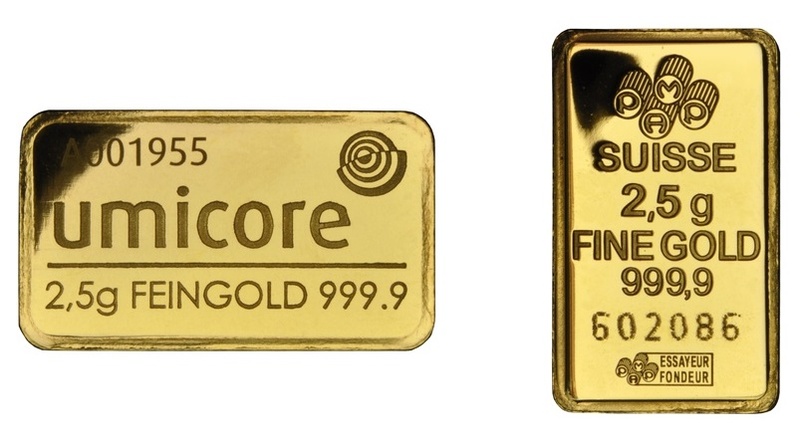 2.5g Gold Bars (Pre Owned)
