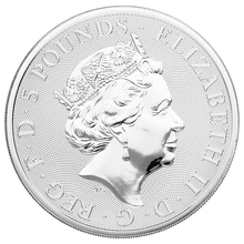 Pièce Royal Mint Queen's Beasts Argent 2 Onces 2021 Le Lévrier Blanc de Richmond