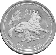 Collection Perth Mint Lunar d'une 1/2 once en argent - 2018  Année du Chien
