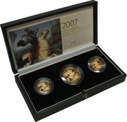 Ecrin de collection de 3 souverains en or - 2007