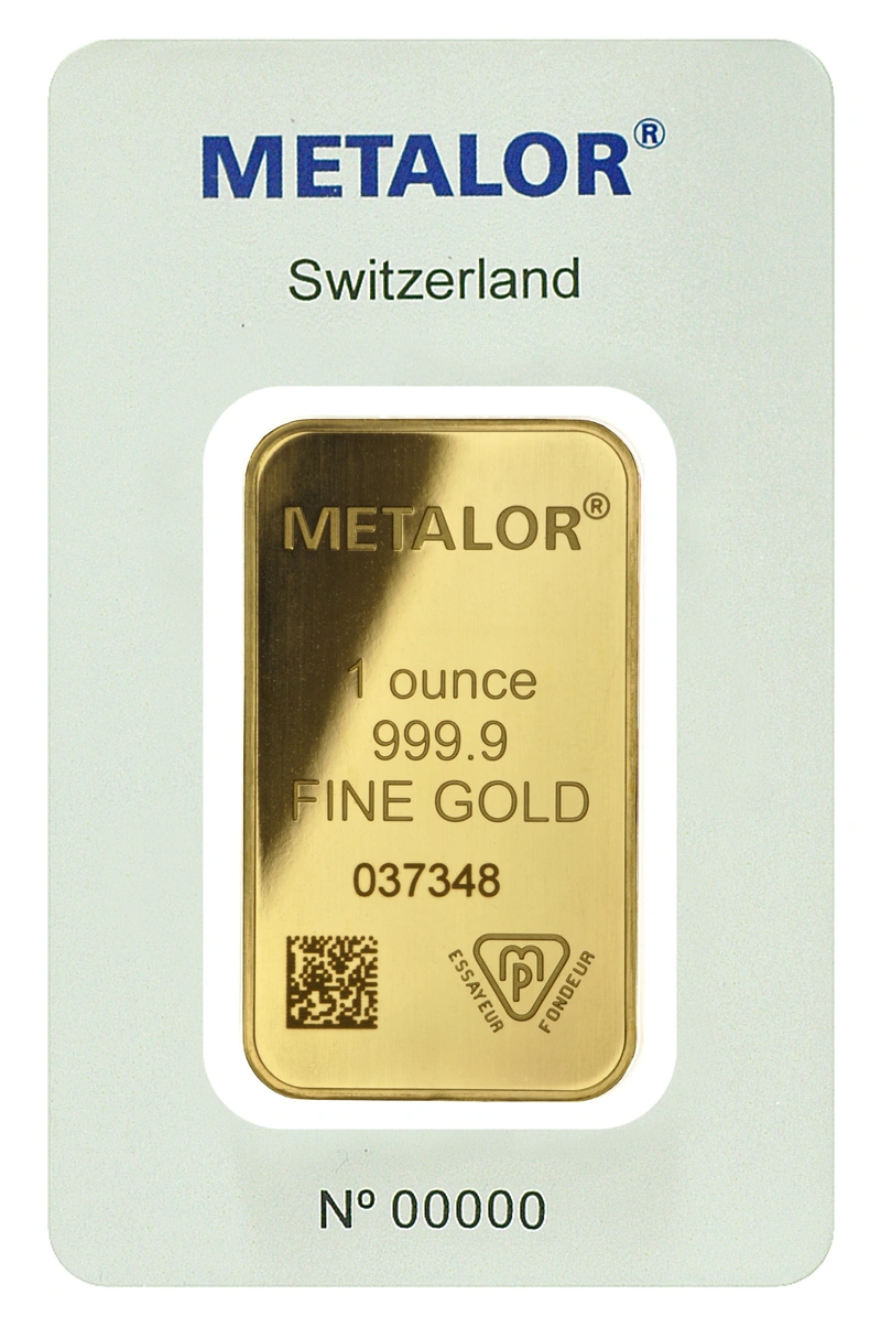 Lingot d'Or 1 Once Metalor