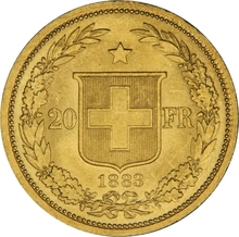 Pièce 20 Francs Or Suisse Tête Helvetia