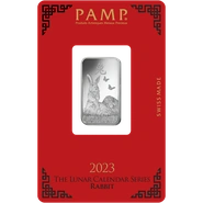 Lingot d'Argent 10g Pamp 2023 Année du Lapin