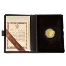 Pièce 100 Dollars Or Canadienne 1/2 Once 1984 Jacques Cartier en Boîte