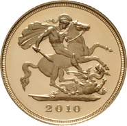 Demi-souverain en or - 2010 (Finition particulière)