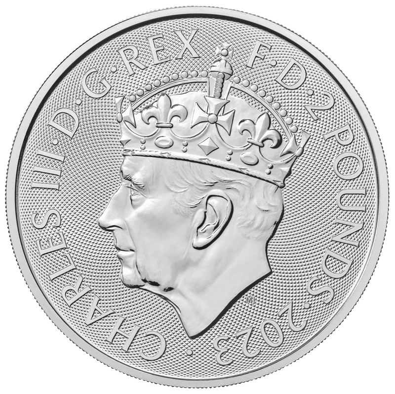 Pièce Britannia Argent 1 Once 2023 Couronnement