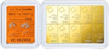 Lingot d'Or 1 Once (10 x 1/10 Ounce) Valcambi Combibar 