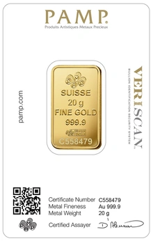 Lingot d'Or 20g PAMP