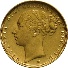 Pièce Souverain Or 1886 Victoria Tête Jeune M