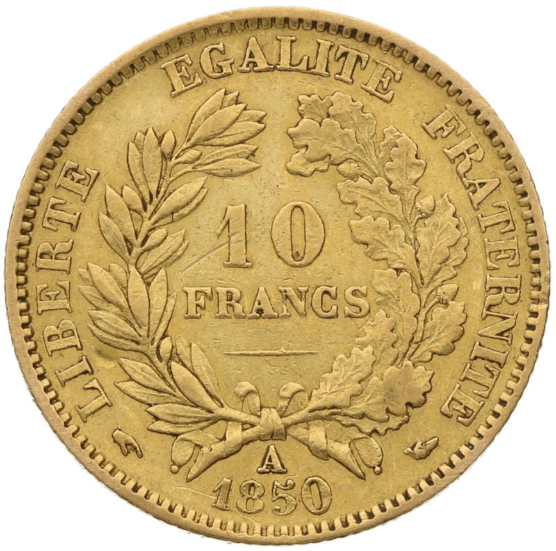 Pièce 10 Francs Or Cérès 1850 A