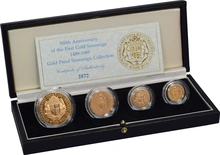 4 Pièces Souverains Or 1989 BE en Boîte