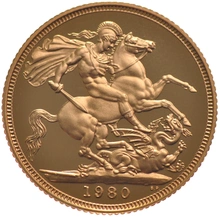 Pièce Souverain Or 1980 BE