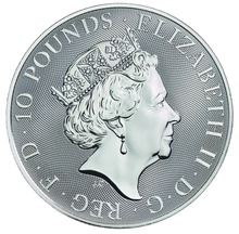 Royal Mint Queen's Beasts Argent 10 Onces le Dragon Rouge en Coffret