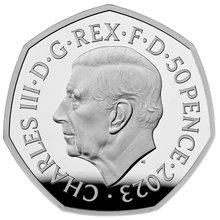 Pièce 50 Pence Argent 2023 75 Ans de la NHS BE en Boîte