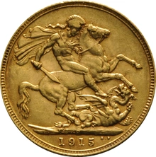 Pièce Souverain Or 1915 Georges V P