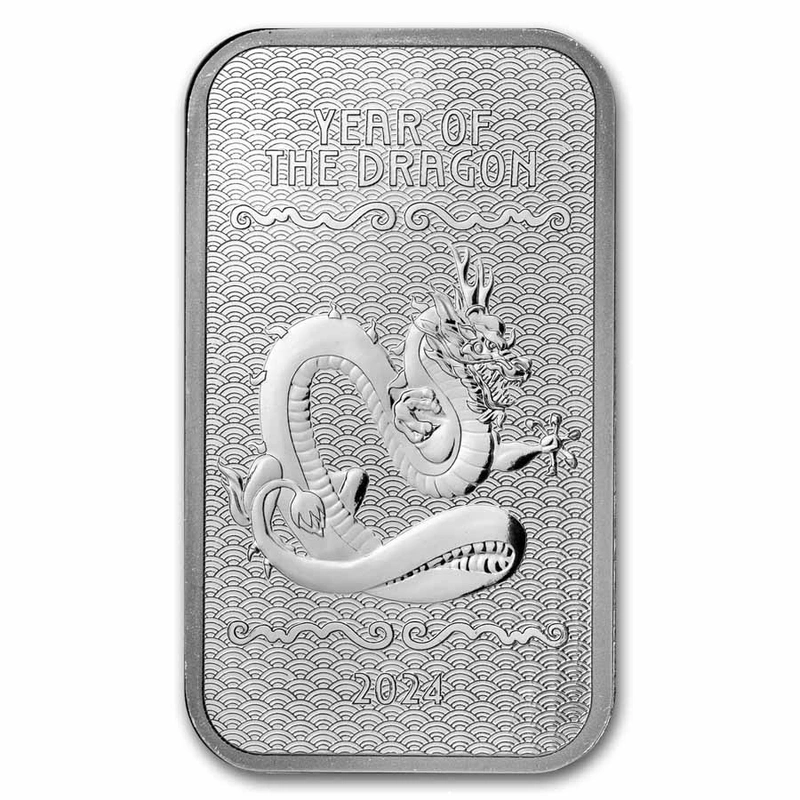 Lingot d'Argent 1 Once Pamp Année du Dragon 2024