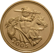 Pièce Demi Souverain Or 2005