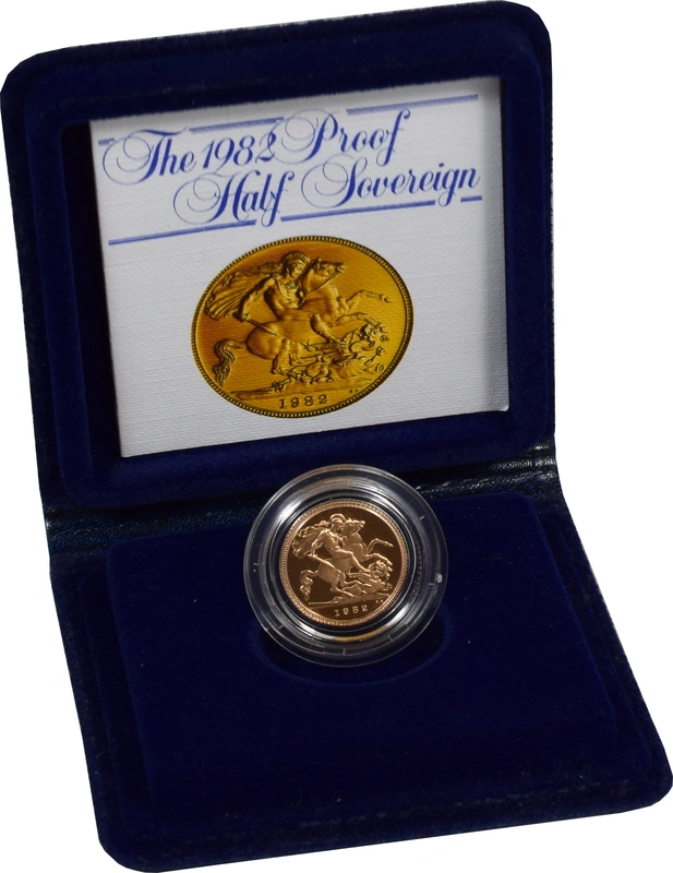 1982 Proof Gold Half Sovereign Boxed